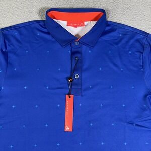 Redvanly Shirt Mens Large Olympic Sheridon Golf Performance Polo Preppy Logo NWT